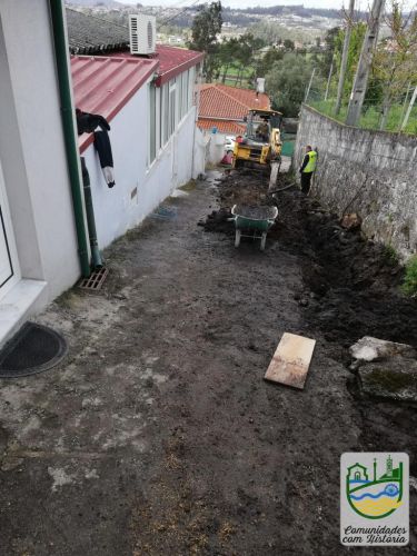 Ligação da rede de saneamento na Rua das Laranjeiras | Arnoso Santa Eulália